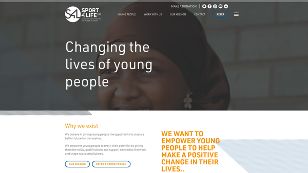 Screenshot of the Sport 4 Life UK website