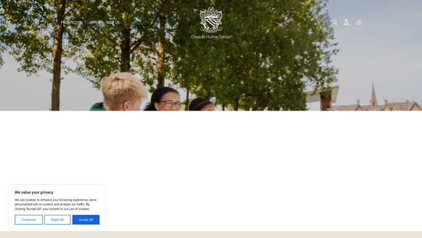 Screenshot of the Cheadle Hulme School Bursary Trust website