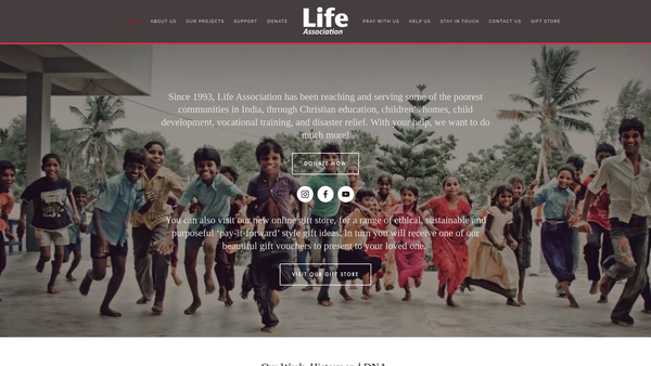 Screenshot of the Life Association Limited website