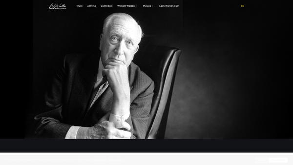 Screenshot of the William Walton And La Mortella Trust website