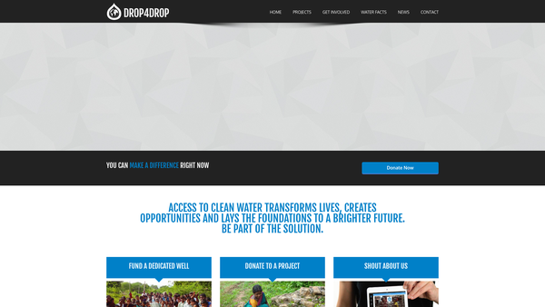 Screenshot of the Drop4drop Limited website