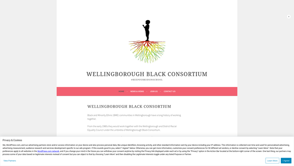 Screenshot of the Wellingborough Black Consortium website