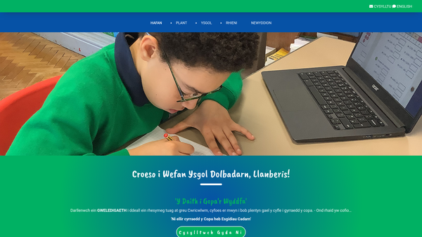 Screenshot of the Cymdeithas Rhieni A Chfeillion Ysgol Dolbadarn website