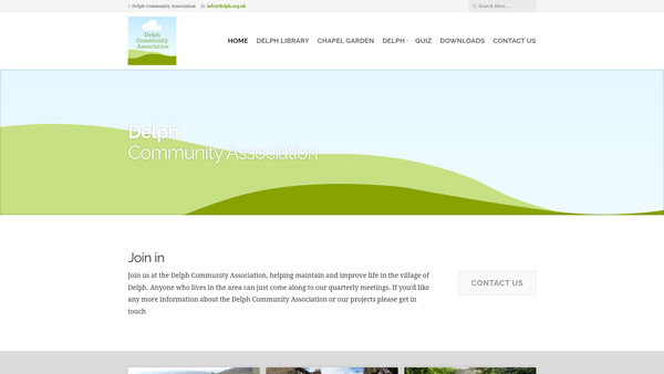 Screenshot of the Delph Community Association website