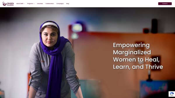 Screenshot of the Omid Foundation website