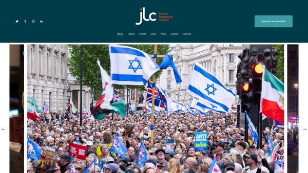 Screenshot of the The Jewish Leadership Council website