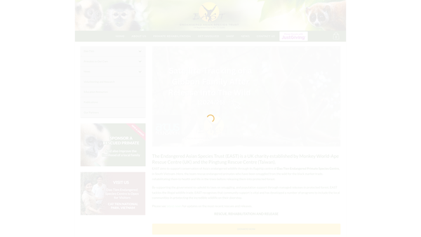 Screenshot of the Endangered Asian Species Trust website