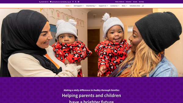 Screenshot of the Home-Start Dudley website