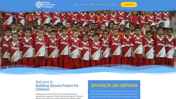 Screenshot of the Building Secure Future Ltd website