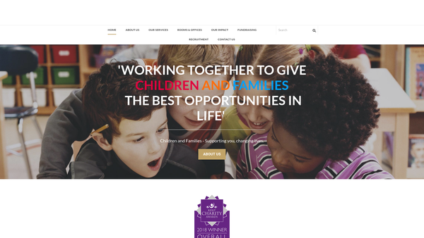 Screenshot of the Children And Families Limited website
