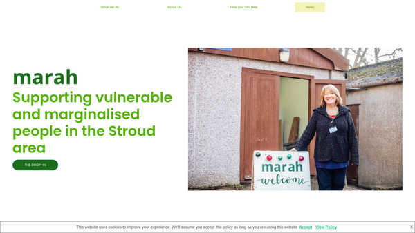 Screenshot of the Marah Trust website