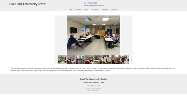 Screenshot of the Orrell Park & District Community Association website