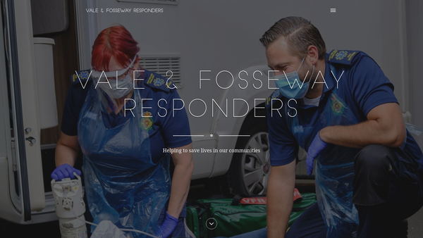 Screenshot of the Vale And Fosseway Responders website