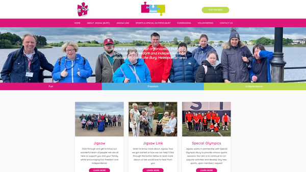 Screenshot of the Jigsaw (Bury) website