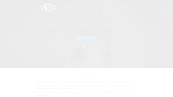 Screenshot of the Pro Dogs Direct website