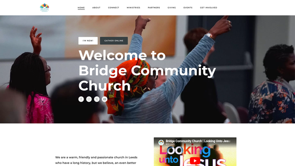 Screenshot of the Bridge Street Pentecostal Church website