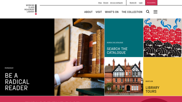 Screenshot of the The Working Class Movement Library website