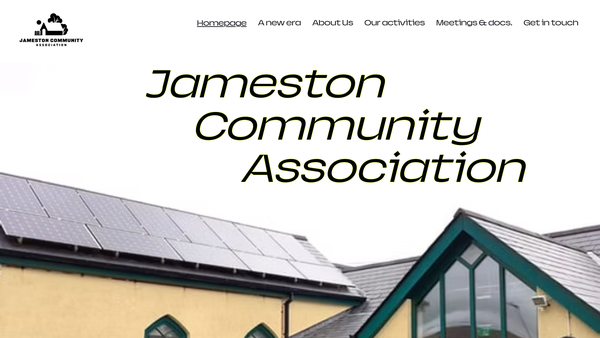 Screenshot of the The Jameston Community Association website