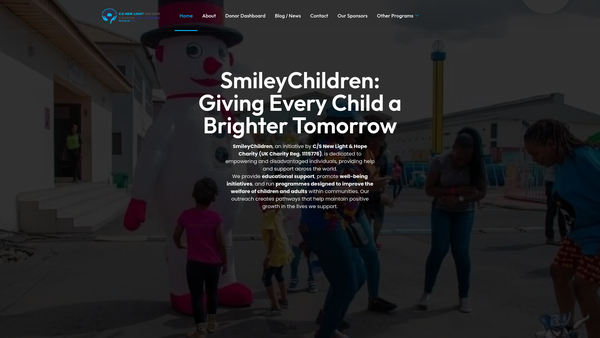 Screenshot of the C/S New Light and Hope Church of Christ website