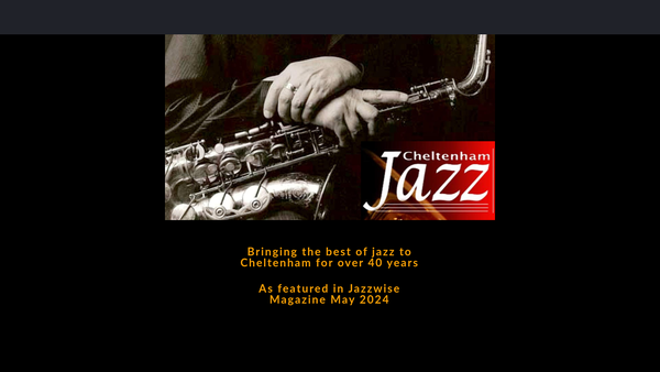 Screenshot of the Cheltenham Jazz website