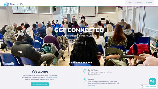 Screenshot of the River Of Life Community Church (Haverhill) website