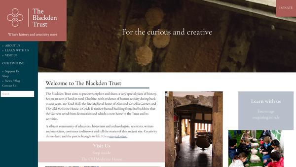 Screenshot of the The Blackden Trust website