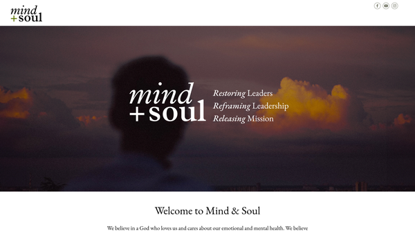 Screenshot of the The Mind And Soul Foundation website
