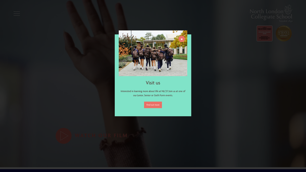 Screenshot of the The North London Collegiate School website