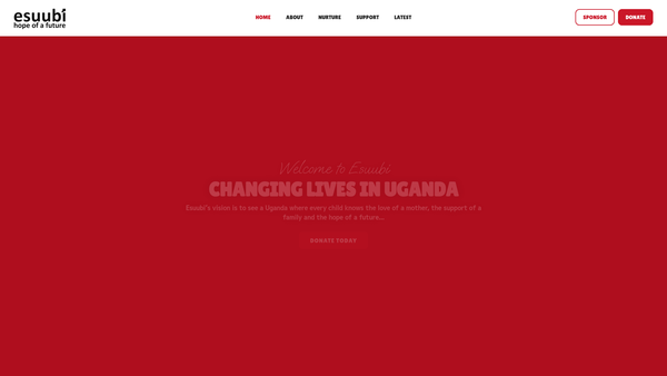Screenshot of the Esuubi Trust website