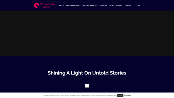 Screenshot of the Stone Crabs Productions website