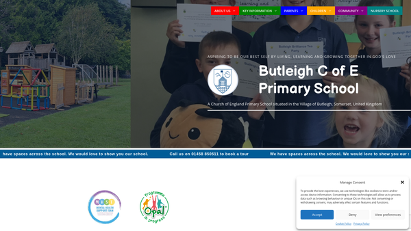 Screenshot of the Friends Of Butleigh School website