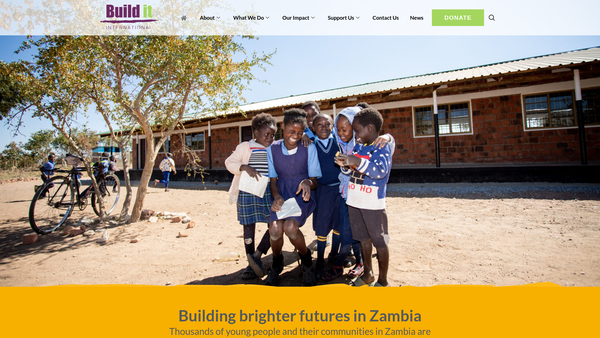 Screenshot of the Build IT International website