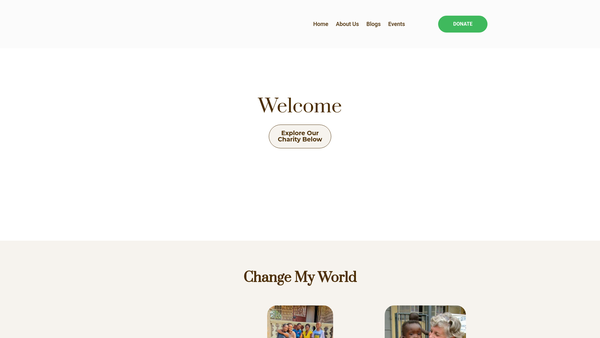 Screenshot of the The Cotton Tree Children's Trust website