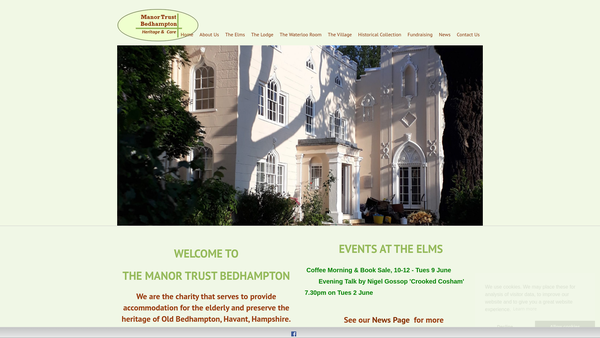 Screenshot of the The Manor Trust Bedhampton website