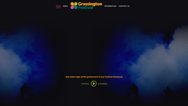 Screenshot of the Grassington Festival Society website