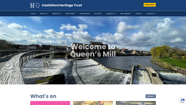 Screenshot of the Castleford Heritage Trust website