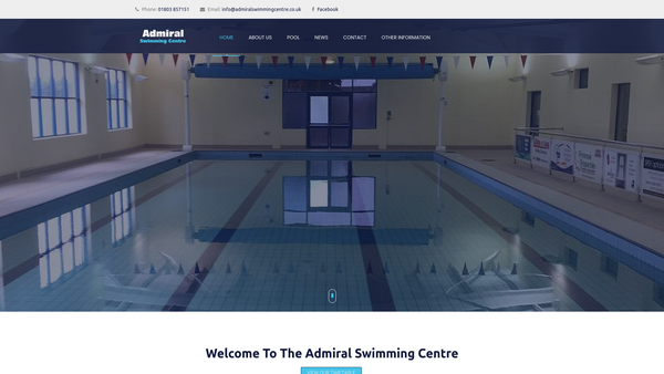 Screenshot of the Brixham Admiral Swim Company Ltd website