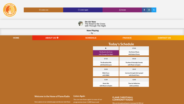 Screenshot of the Wirral Christian Media Limited website