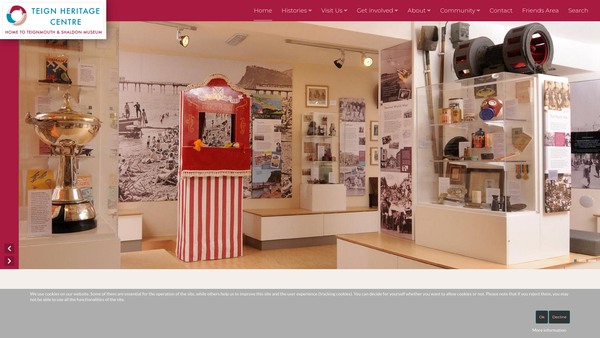 Screenshot of the Teign Heritage website