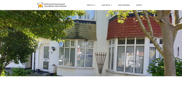 Screenshot of the Richmond Psychosocial Foundation International website