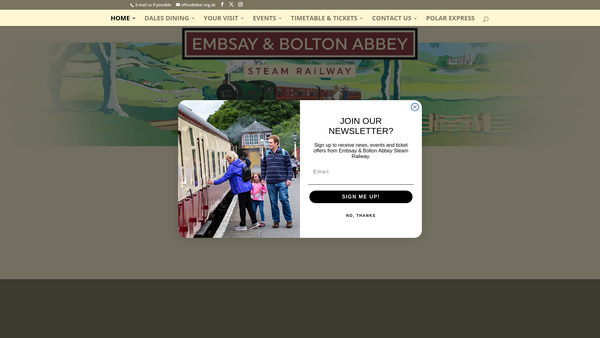 Screenshot of the Yorkshire Dales Railway Museum Trust (Holdings) Limited website