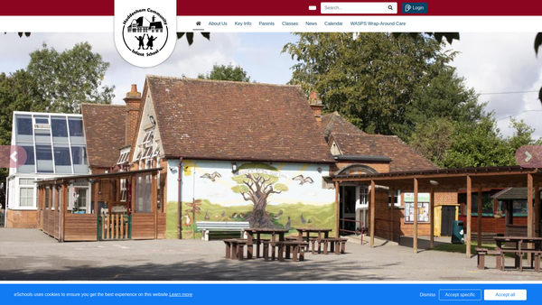 Screenshot of the Haddenham Community Infant School Voluntary Fund website