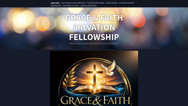 Screenshot of the Grace & Faith Salvation Fellowship website