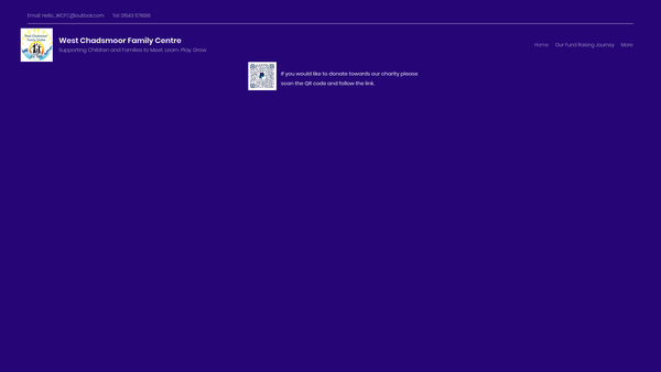 Screenshot of the West Chadsmoor Family Centre Ltd website