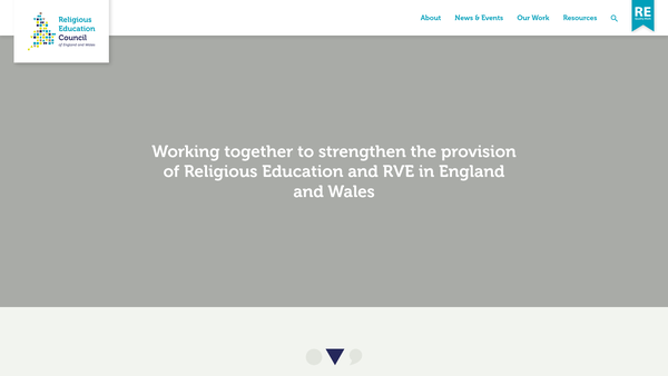 Screenshot of the Religious Education Council Of England And Wales website