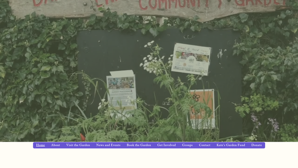 Screenshot of the Barracks Lane Community Garden website