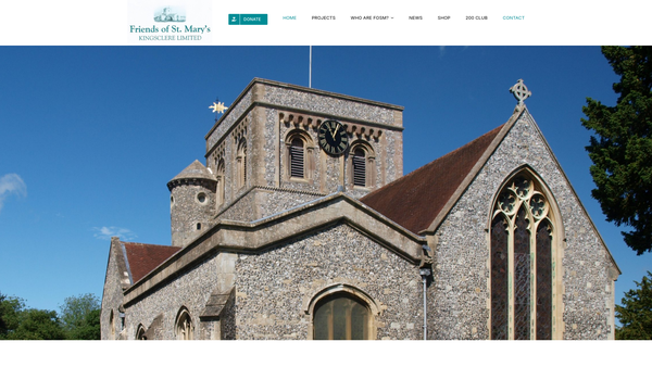 Screenshot of the Friends Of St Mary's Kingsclere Limited website