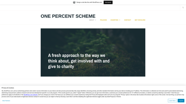 Screenshot of the One Percent Scheme website