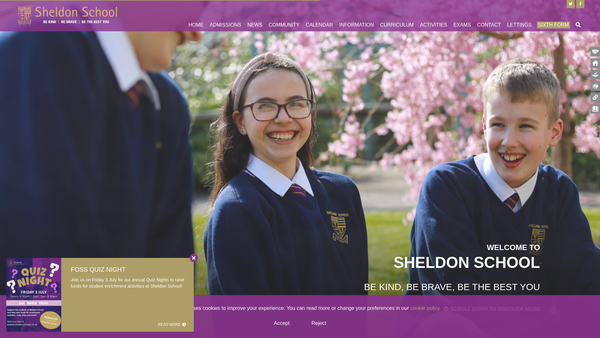 Screenshot of the Friends of Sheldon School website