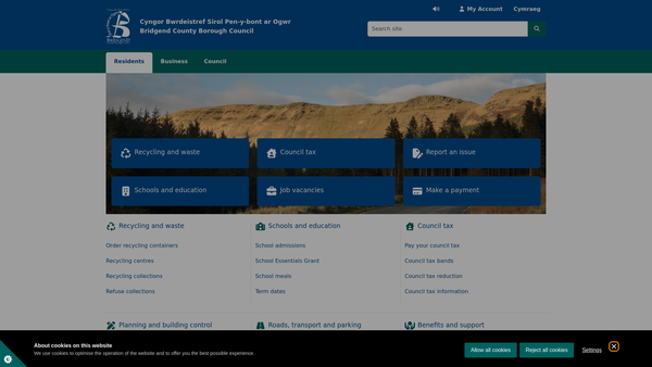 Screenshot of the Waun Llwyd Recreational Trust website